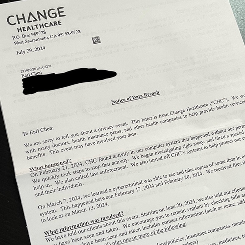 Change Healthcare Notice of Data Breach